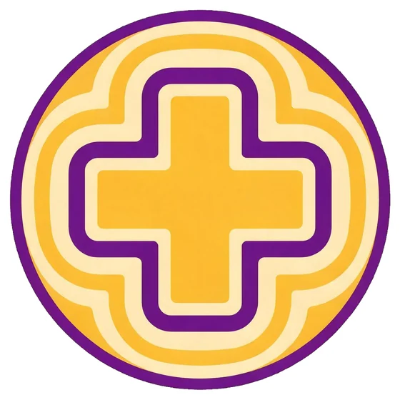Adesivo de uma cruz de saúde