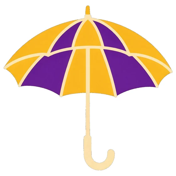 Adesivo de um guarda-chuva aberto