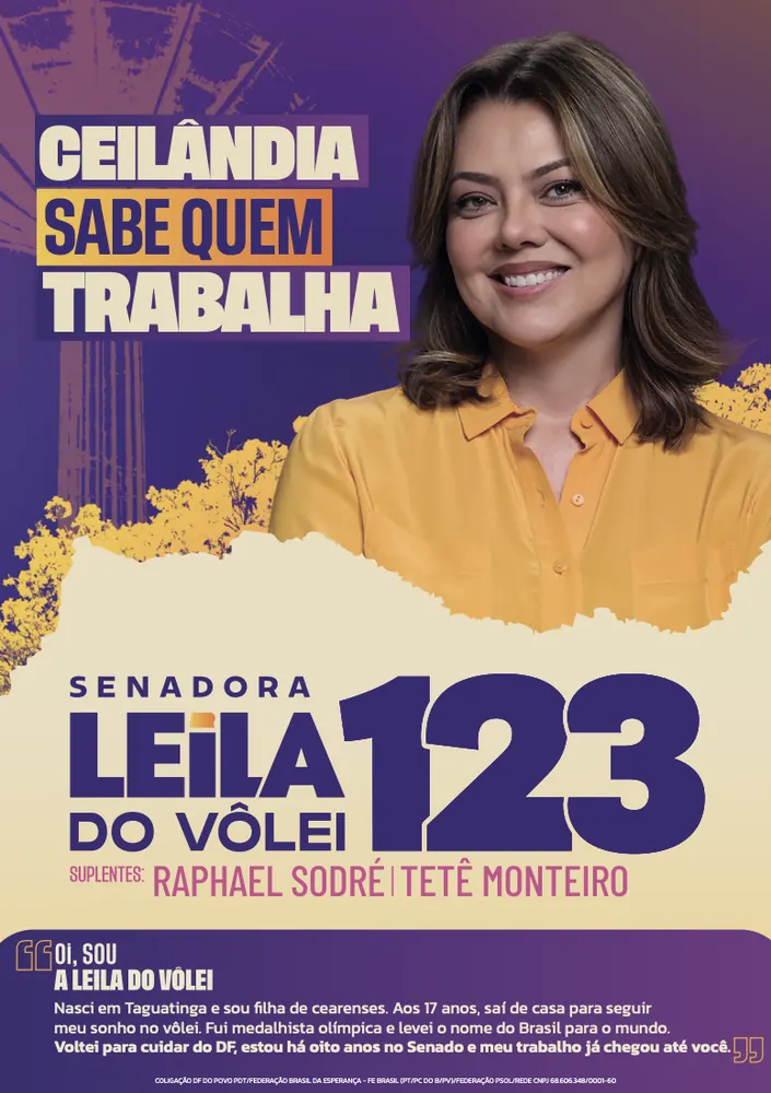 Panfleto de Ceilândia: Ceilândia sabe quem trabalha, com as entregas na cidade