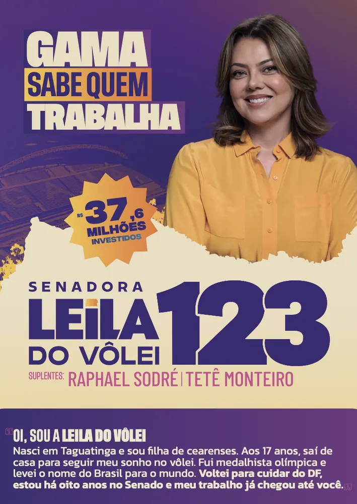 Panfleto do Gama: Gama sabe quem trabalha, com as entregas na cidade