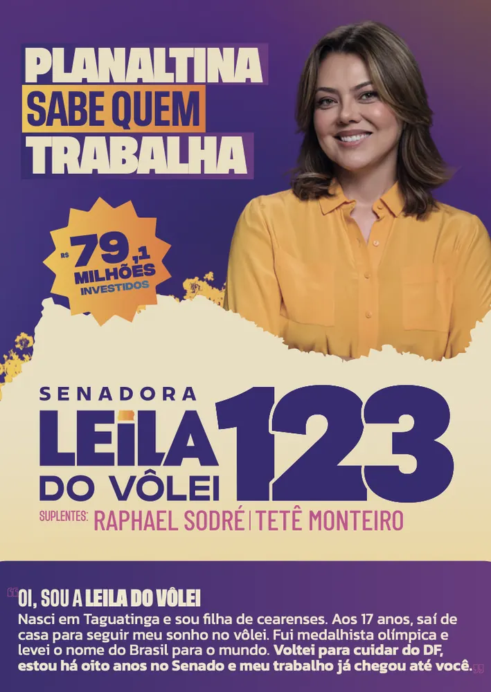 Panfleto de Planaltina: Planaltina sabe quem trabalha, com as entregas na cidade