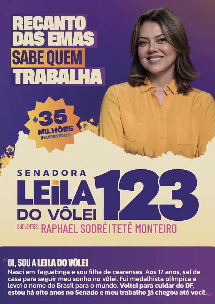 Panfleto do Recanto das Emas: Recanto das Emas sabe quem trabalha, com as entregas na cidade