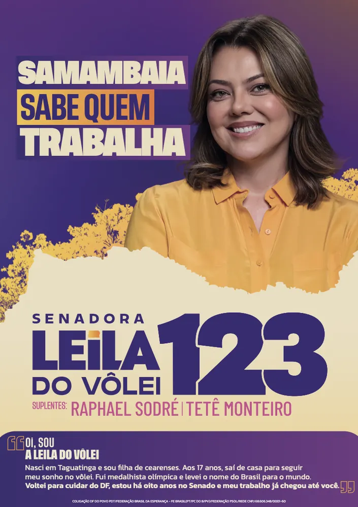 Panfleto de Samambaia: Samambaia sabe quem trabalha, com as entregas na cidade