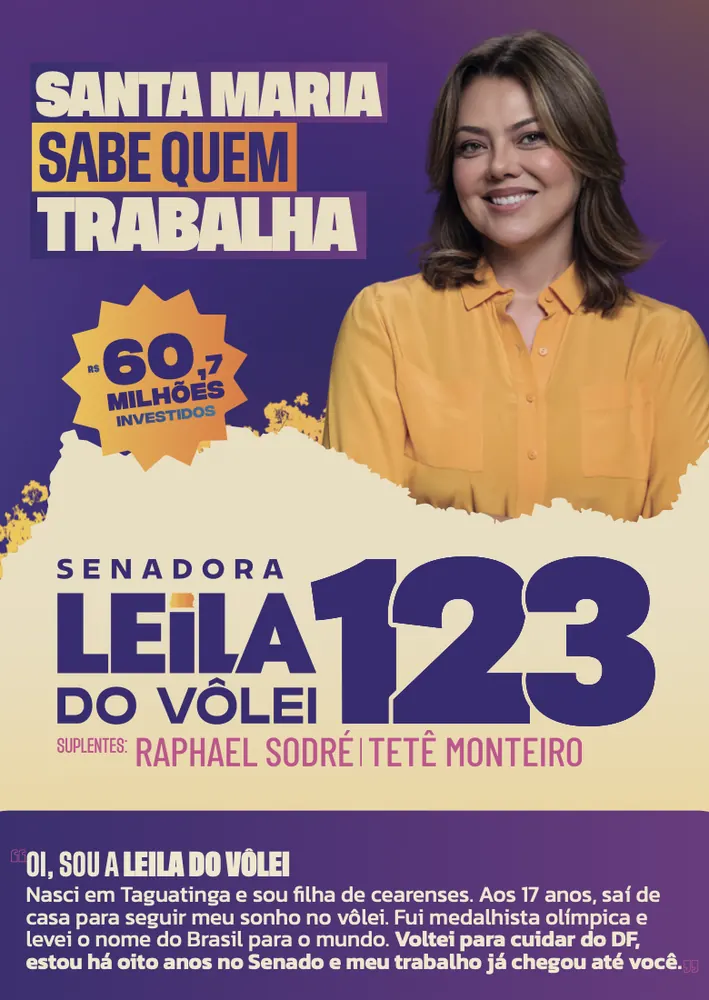 Panfleto de Santa Maria: Santa Maria sabe quem trabalha, com as entregas na cidade