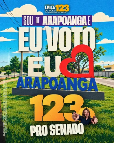 Post “Sou de Arapoanga, eu voto 123 pro Senado”
