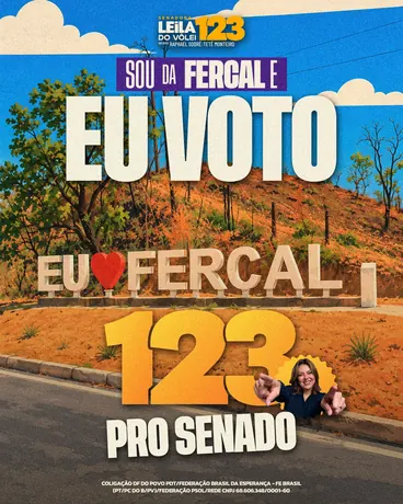 Post “Sou da Fercal, eu voto 123 pro Senado”