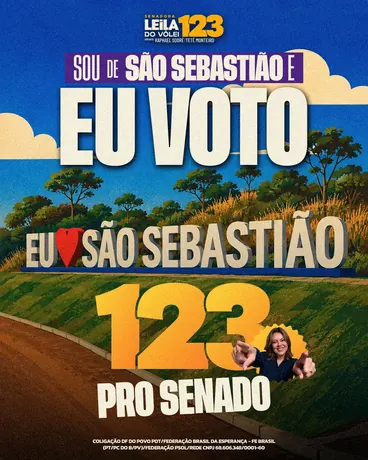 Post “Sou de São Sebastião, eu voto 123 pro Senado”
