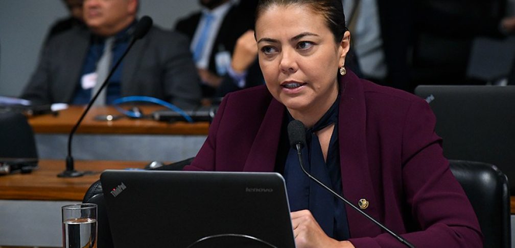 Senadora Leila do Vôlei em comissão no Senado Federal